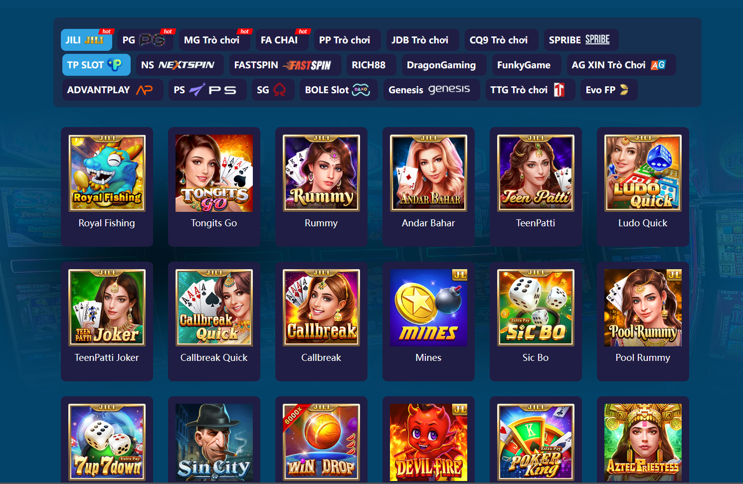 Rất nhiều slot dành cho tất cả người chơi 123b tại Việt Nam