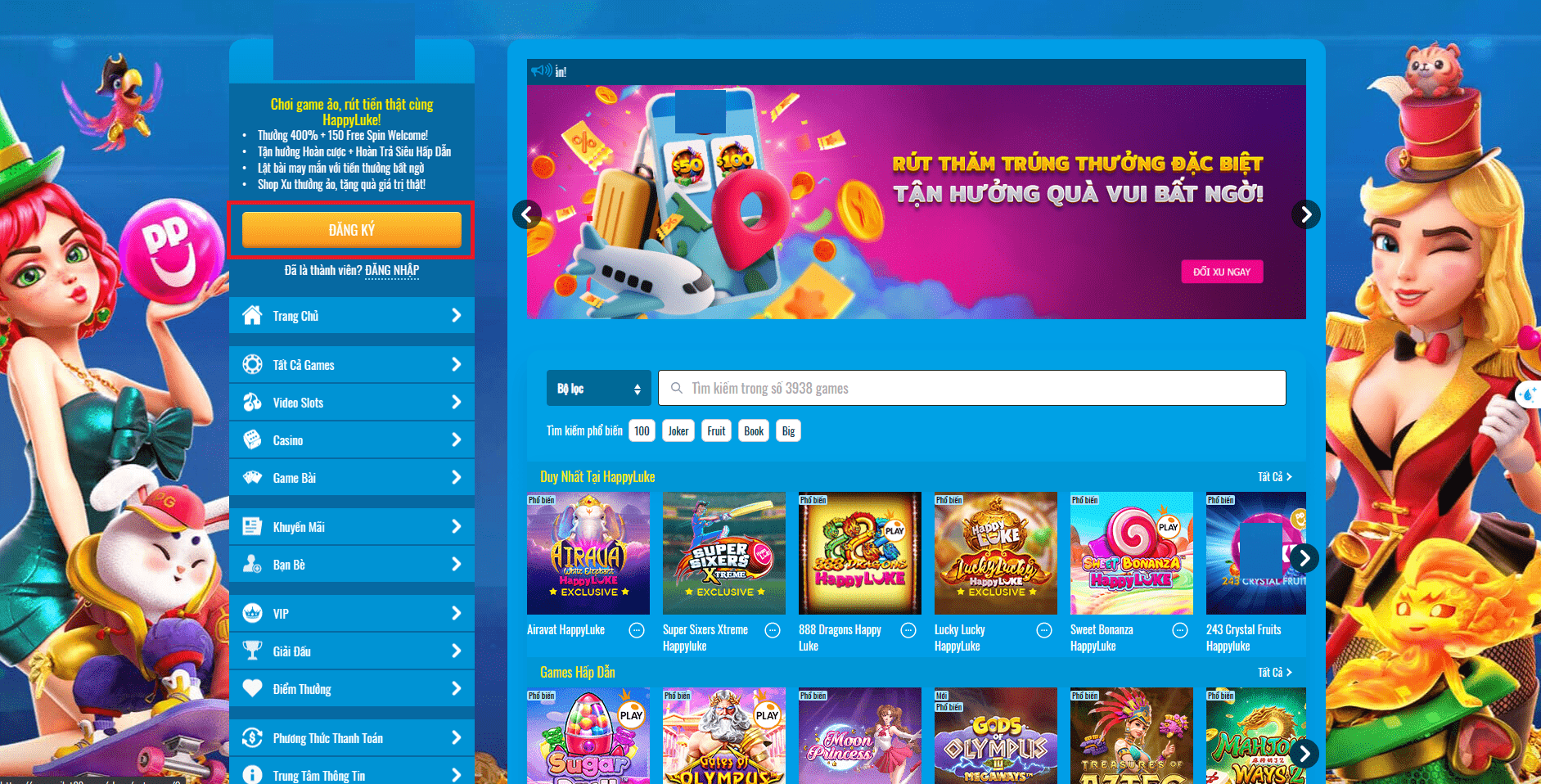 Đăng ký tài khoản riêng tại nhà cái HappyLuke